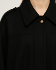 Briony | Women's Cropped Bomber Jacket – Chic Lapel Collar – Edgy & Stylish