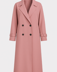 Lucia | Longline Trench Coat - Double-Breasted Closure - Tailored Lapel Collar - Relaxed Fit Silhouette