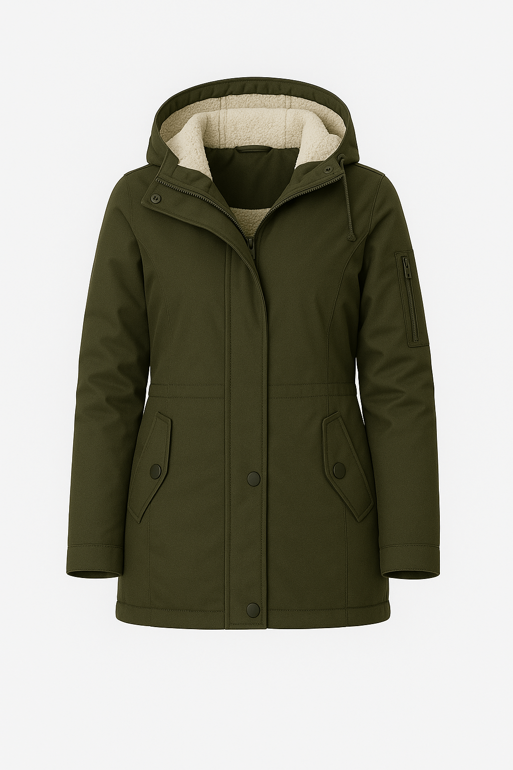 Dana | Women’s Elegant Long Coat - Luxurious Fur Lining - Tailored Fit - Winter Warmth