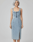 Diana | Women's Denim Bodycon Cami Dress – Slim Fit with U-Neckline – Stylish & Versatile