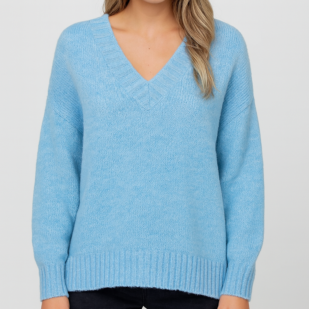 Meluvie | Oversized V-Neck Sweater