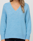 Meluvie | Oversized V-Neck Sweater