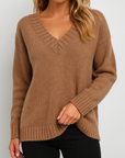 Meluvie | Oversized V-Neck Sweater