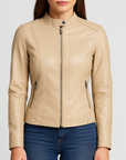 Meluvie | Fitted Leather Jacket