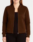 Meluvie | Lightweight polyester bomber jacket with ribbed cuffs